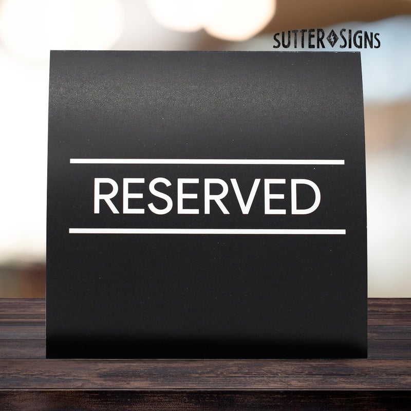 Sutter Signs Reserved Table Signs 20 Pack | Table Tent Place Cards for Weddings, Restaurants, Events - Image 4